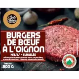 GOUTS & COULEURS Steak haché de boeuf halal à l'oignon burger