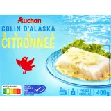 AUCHAN Colin d'Alaska sauce citronné MSC