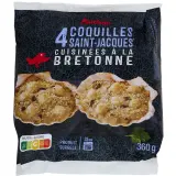 AUCHAN Coquilles Saint-Jacques cuisinées à la bretonne