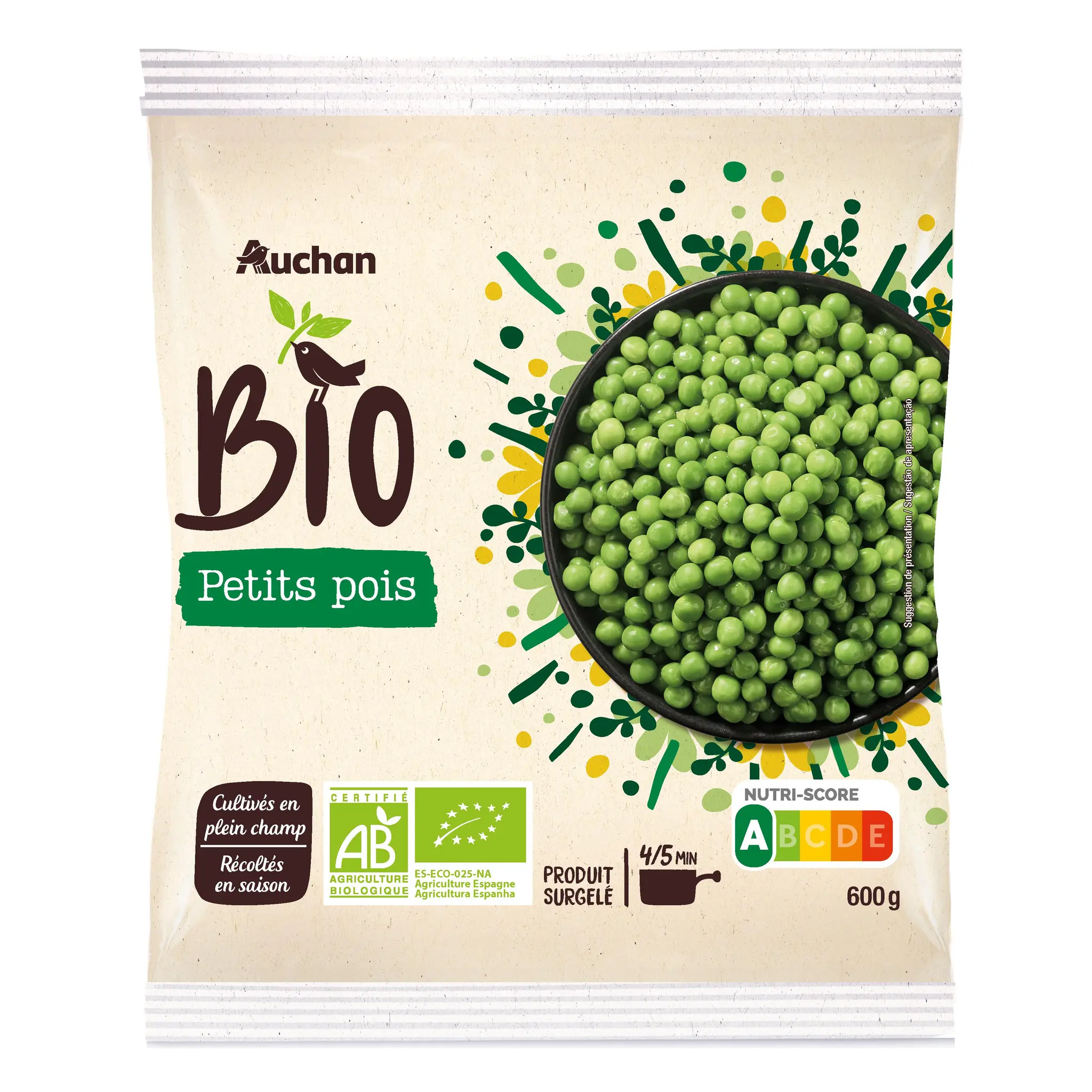 AUCHAN BIO Petits pois
