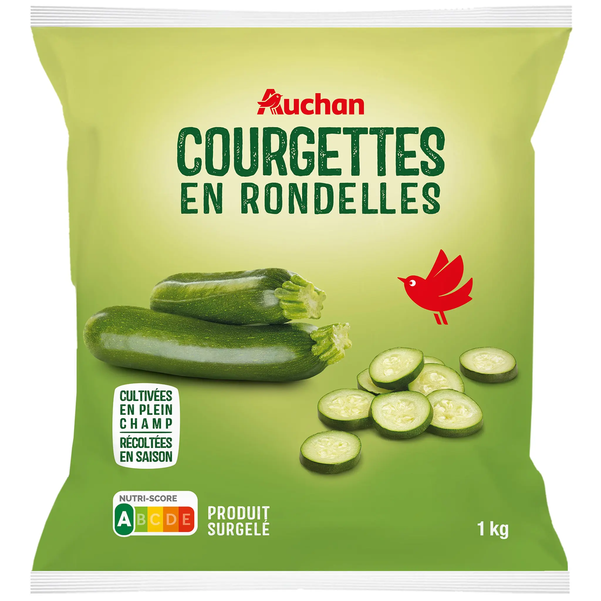 AUCHAN Courgettes en rondelles
