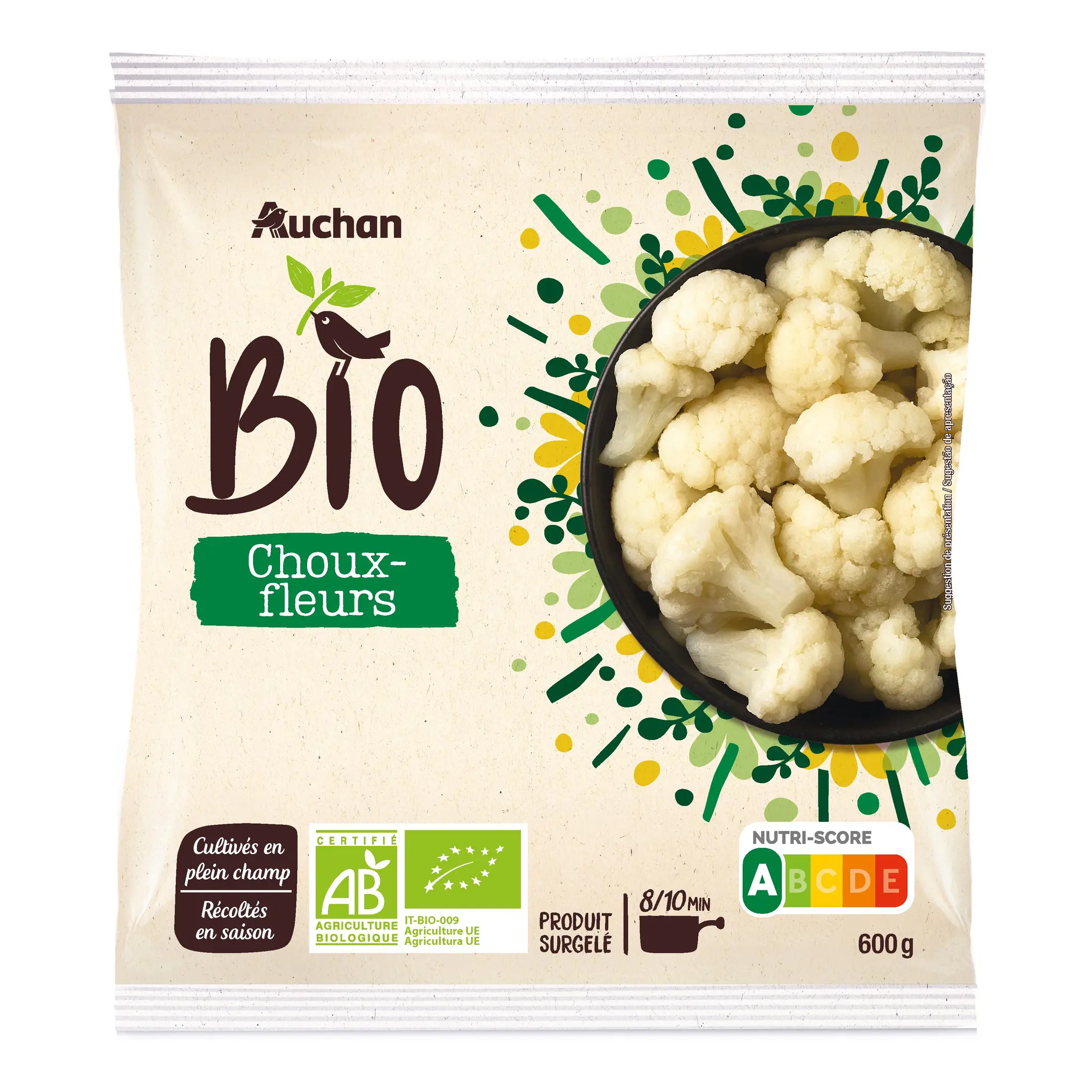 AUCHAN BIO Choux-fleurs