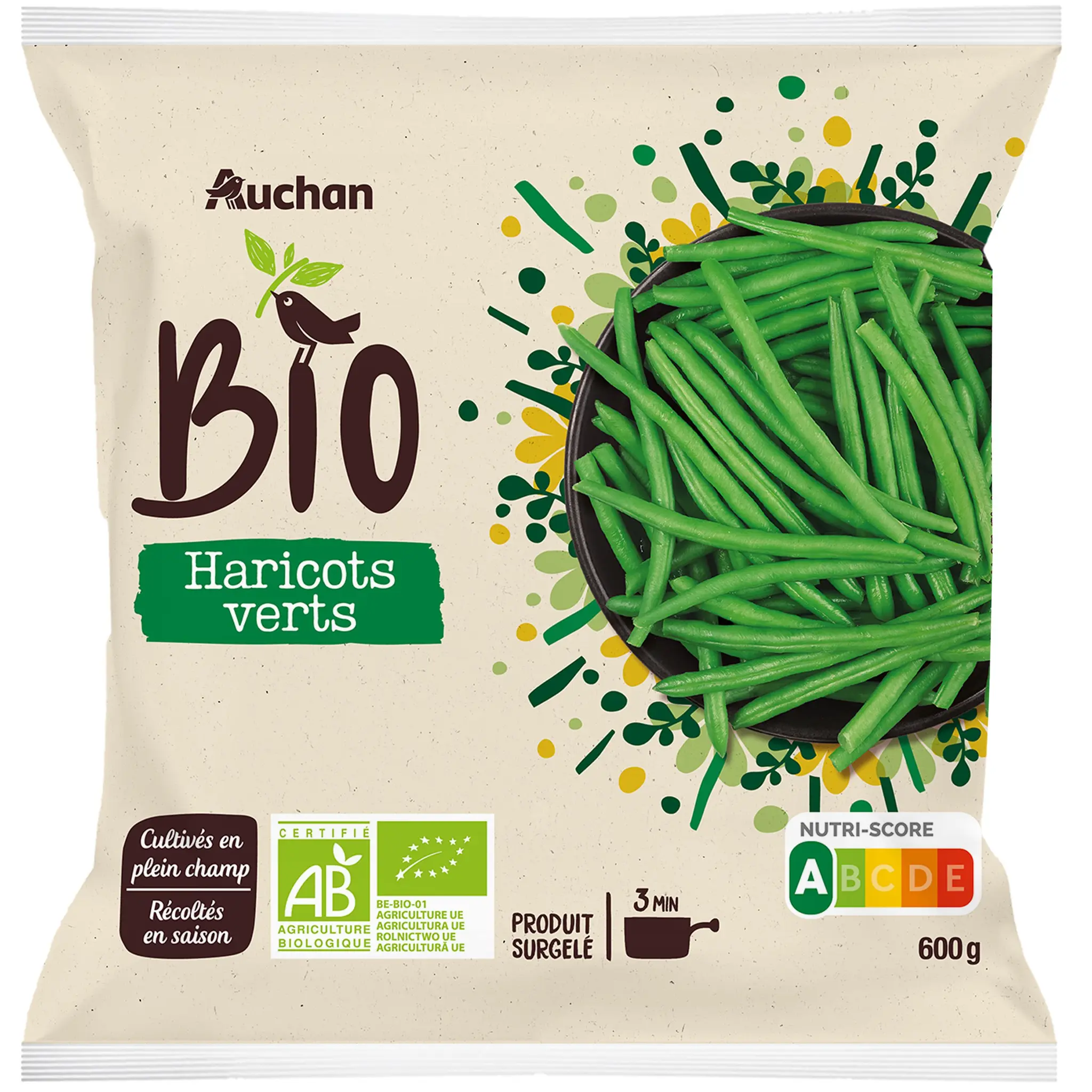 AUCHAN BIO CULTIVONS LE BON Haricots verts