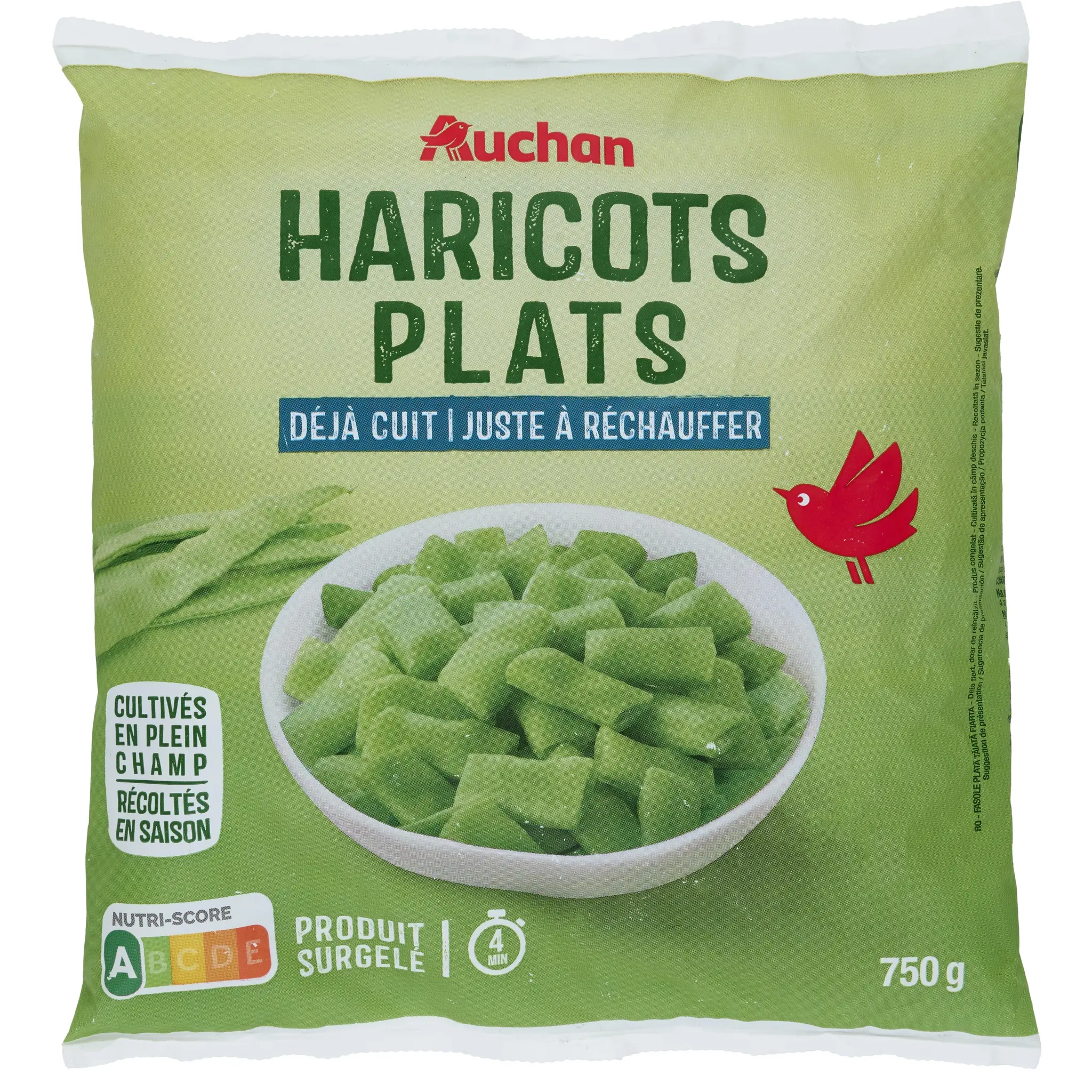 AUCHAN Déjà cuit - Haricots plats