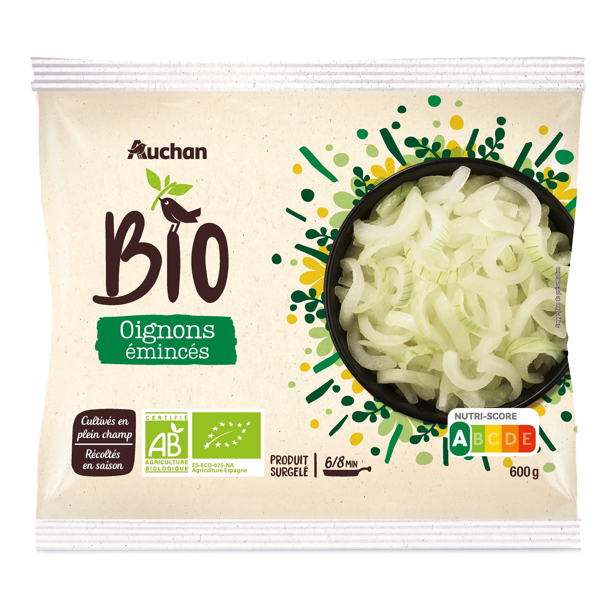 AUCHAN BIO Oignons émincés
