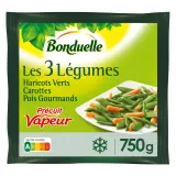 BONDUELLE Mélange de 3 légumes haricots verts carottes et pois gourmands