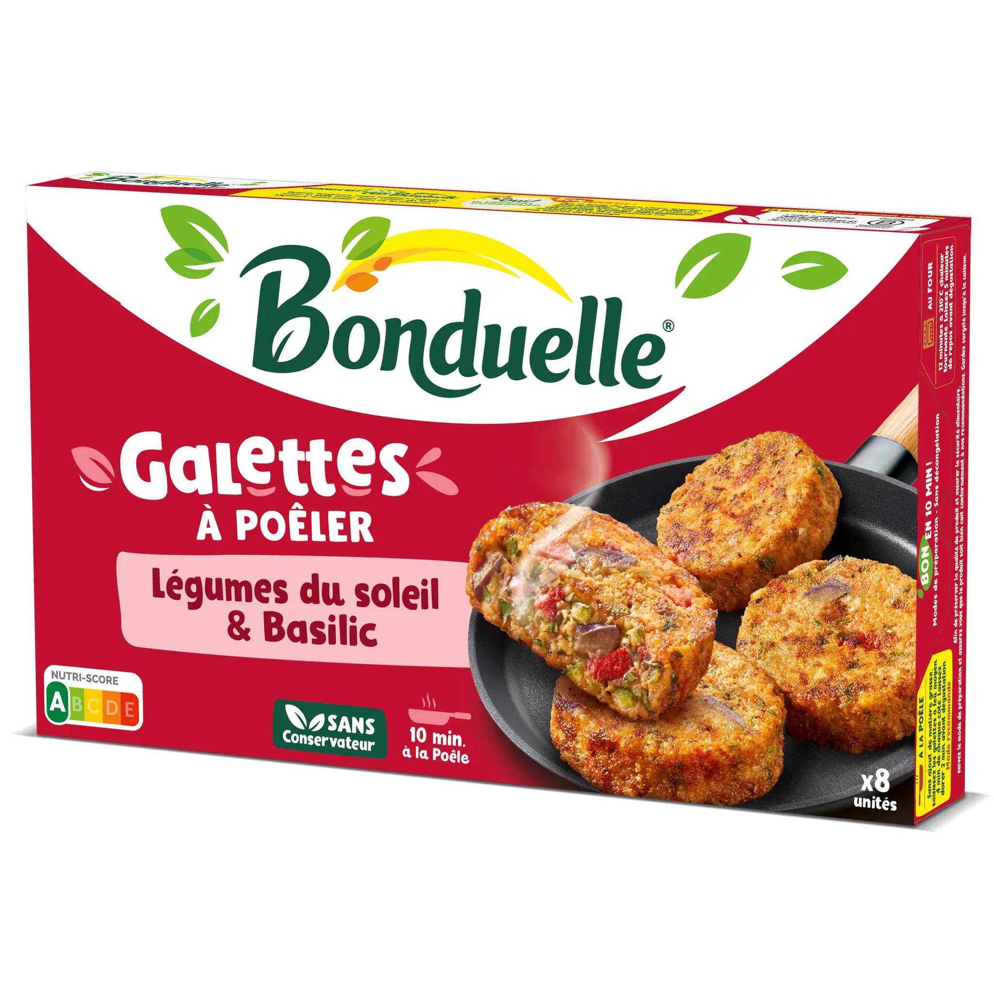 BONDUELLE Galette a poêler légumes du soleil et basilic