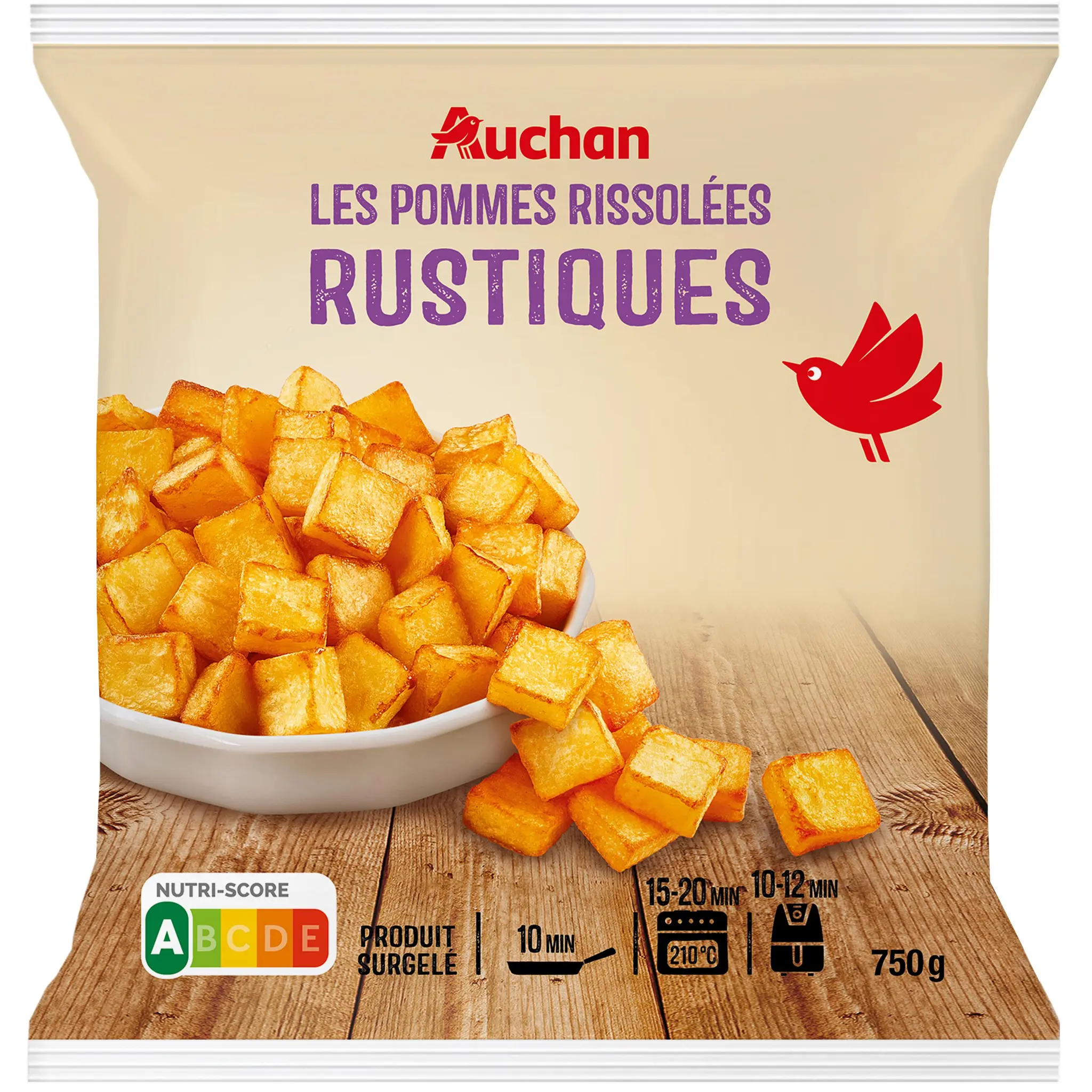 AUCHAN Pommes de terre rissolées rustiques