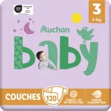 AUCHAN BABY Couches taille 3 (4-9kg)