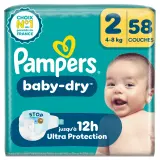 PAMPERS Baby Dry couches taille 2 (4-8kg)