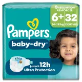 PAMPERS Baby Dry couches taille 6+ (14-19 kg)