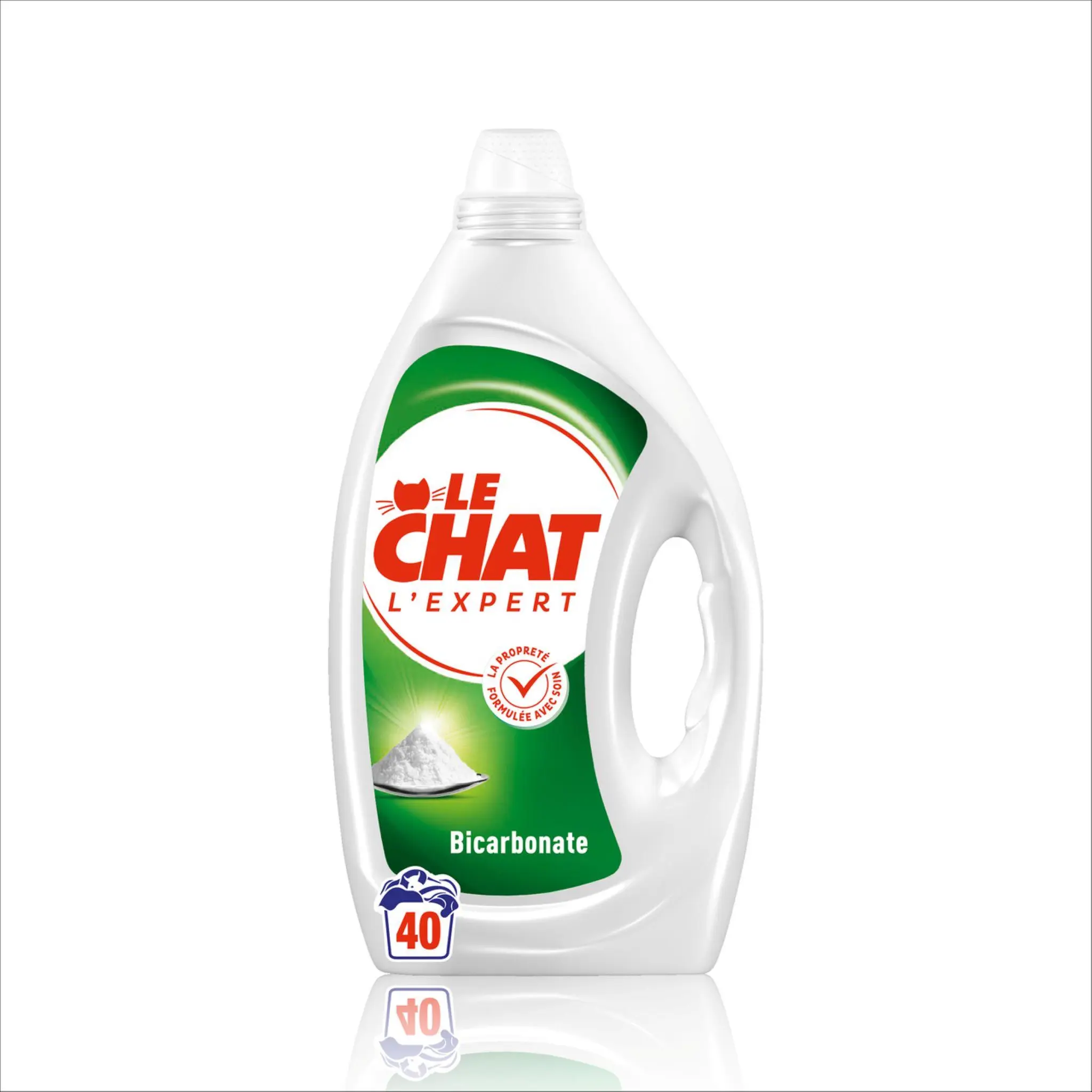 LE CHAT Lessive liquide bicarbonate hypoallergénique avec ingrédients d'origine naturelle