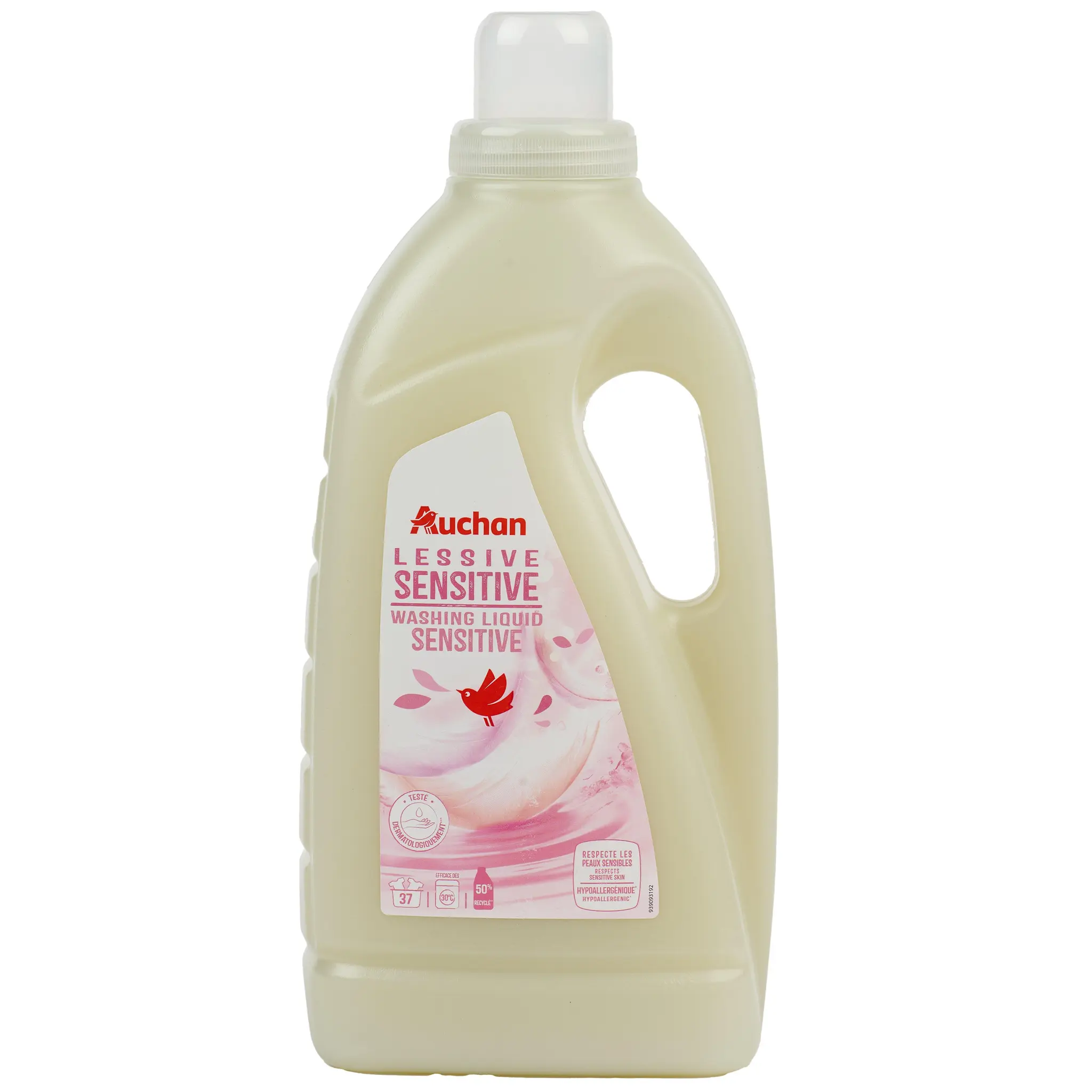 AUCHAN Lessive liquide Hypoallergénique Sensitive