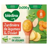 BLEDINA Petit pot jardinière de légumes poulet dès 8 mois