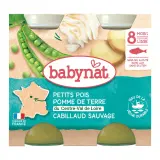 BABYNAT Petit pot petit pois pomme de terre cabillaud dès 8 mois