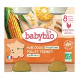 BABYBIO Petit pot maïs doux poulet fermier bio dès 8 mois