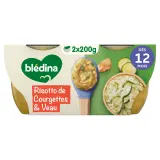 BLEDINA Mes moulinés bol courgettes riz et veau dès 12 mois