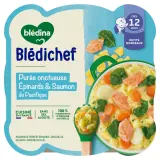 BLEDINA Blédichef Assiette purée aux épinards et saumon dès 12 mois