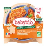 BABYBIO Assiette lasagnes bolognaise boeuf bio dès 15 mois
