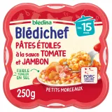 BLEDINA Blédichef Assiette pâtes étoiles tomate jambon dès 15 mois