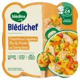 BLEDINA Blédichef Assiette légumes riz poulet au curry dès 24 mois