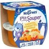 NATURNES P'tit souper bol carottes courgettes et semoule dès 6 mois