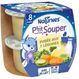 NATURNES P'tit souper bol purée aux 7 légumes dès 8 mois