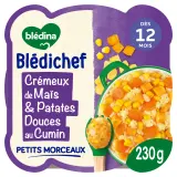 BLEDINA Blédichef Plat bébé Maïs et patates douces dès 12 mois