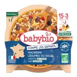 BABYBIO Assiette macaroni légumes du soleil carotte et maïs avec morceaux bio dès 15 mois