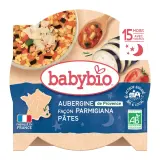 BABYBIO Assiette aubergines façon parmigiana macaroni bio dès 15 mois