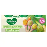 BLEDINA Petit pot carottes artichauts poireaux dès 4 mois