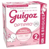 GUIGOZ Optipro briques de Lait liquide 2ème âge dès 6 mois