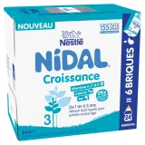 NESTLE Nidal Lait de croissance 3 liquide dès 12 mois