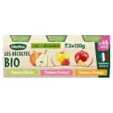 BLEDINA Les récoltes bio petit pot dessert pommes poires fraises ananas bio dès 4 mois
