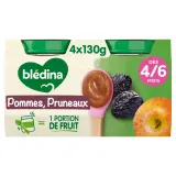 BLEDINA Petit pot dessert pommes pruneaux dès 4 à 6 mois
