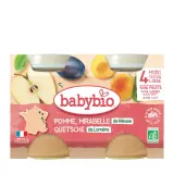 BABYBIO Petit pot dessert mirabelle pomme bio dès 4 mois