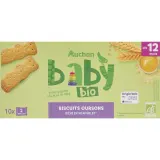 AUCHAN BABY BIO Mon petit goûter biscuits bio dès 12 mois