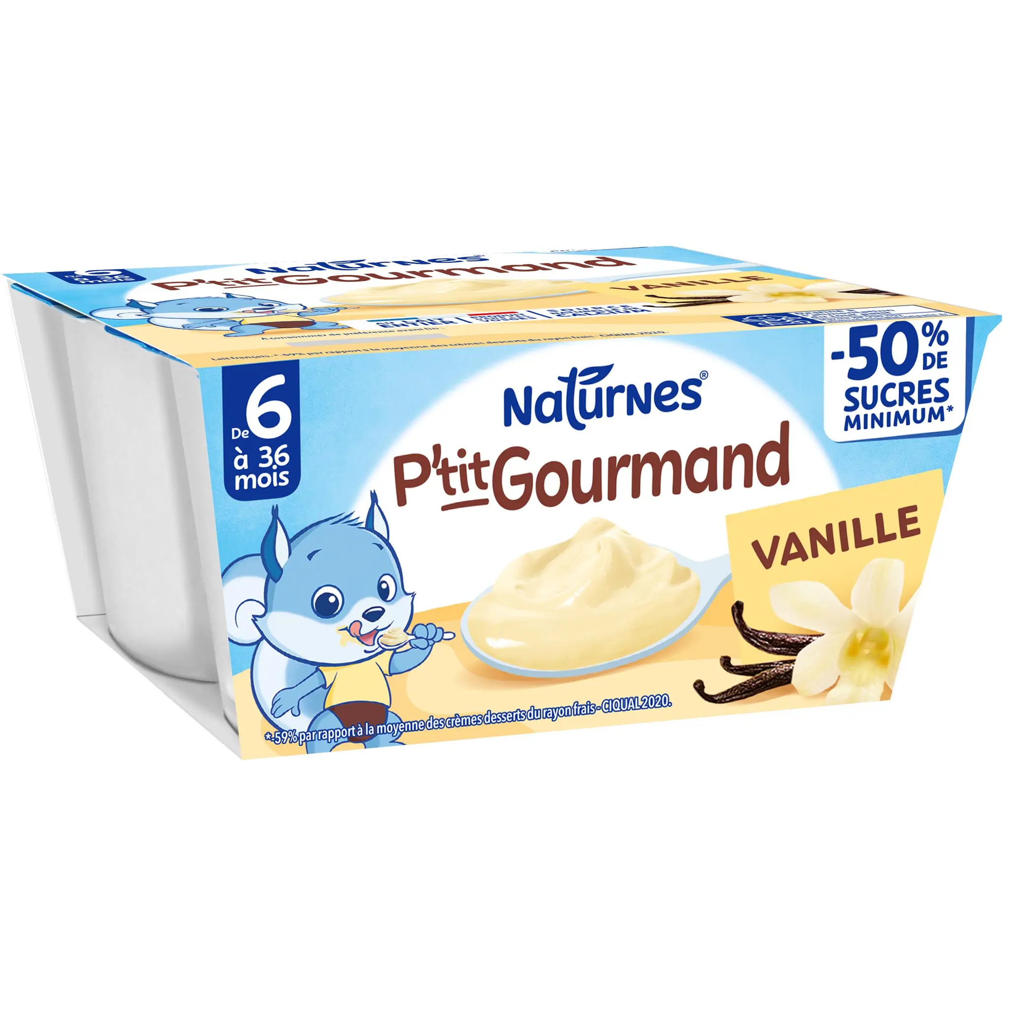 NATURNES P'tit gourmand Petits pots à la vanille dès 6 mois