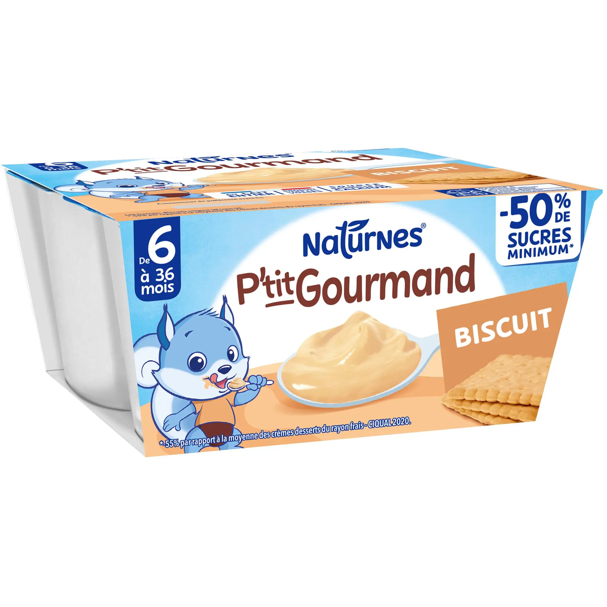 NATURNES P'tit Gourmand Petits pots saveur biscuits dès 6 mois