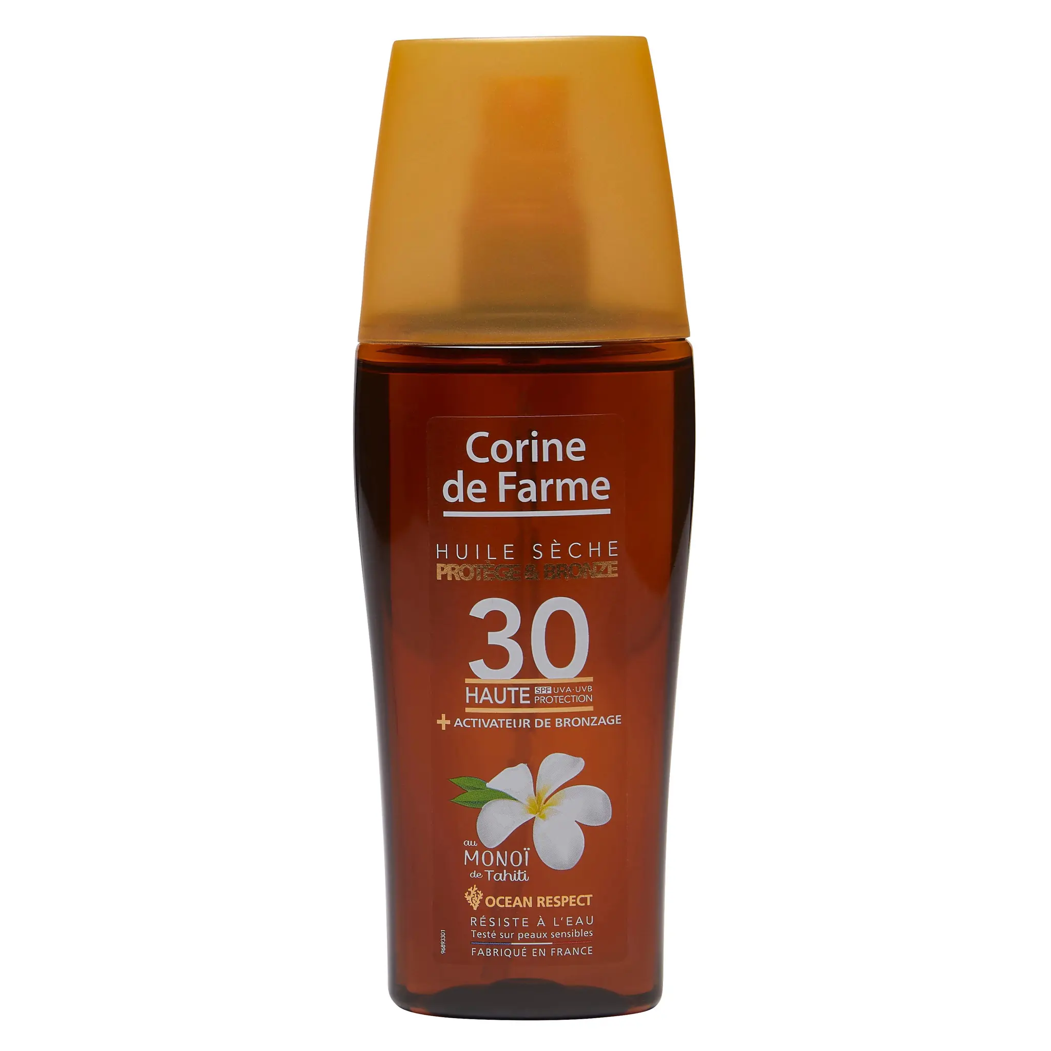CORINE DE FARME Huile sèche protège bronze SPF30 au monoï de Tahiti