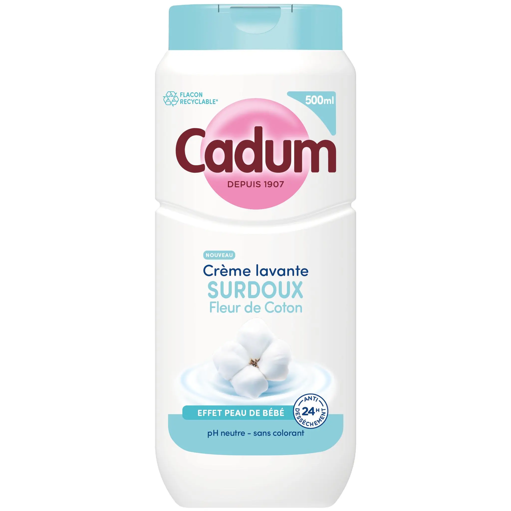 CADUM Crème lavante surdoux fleur de coton