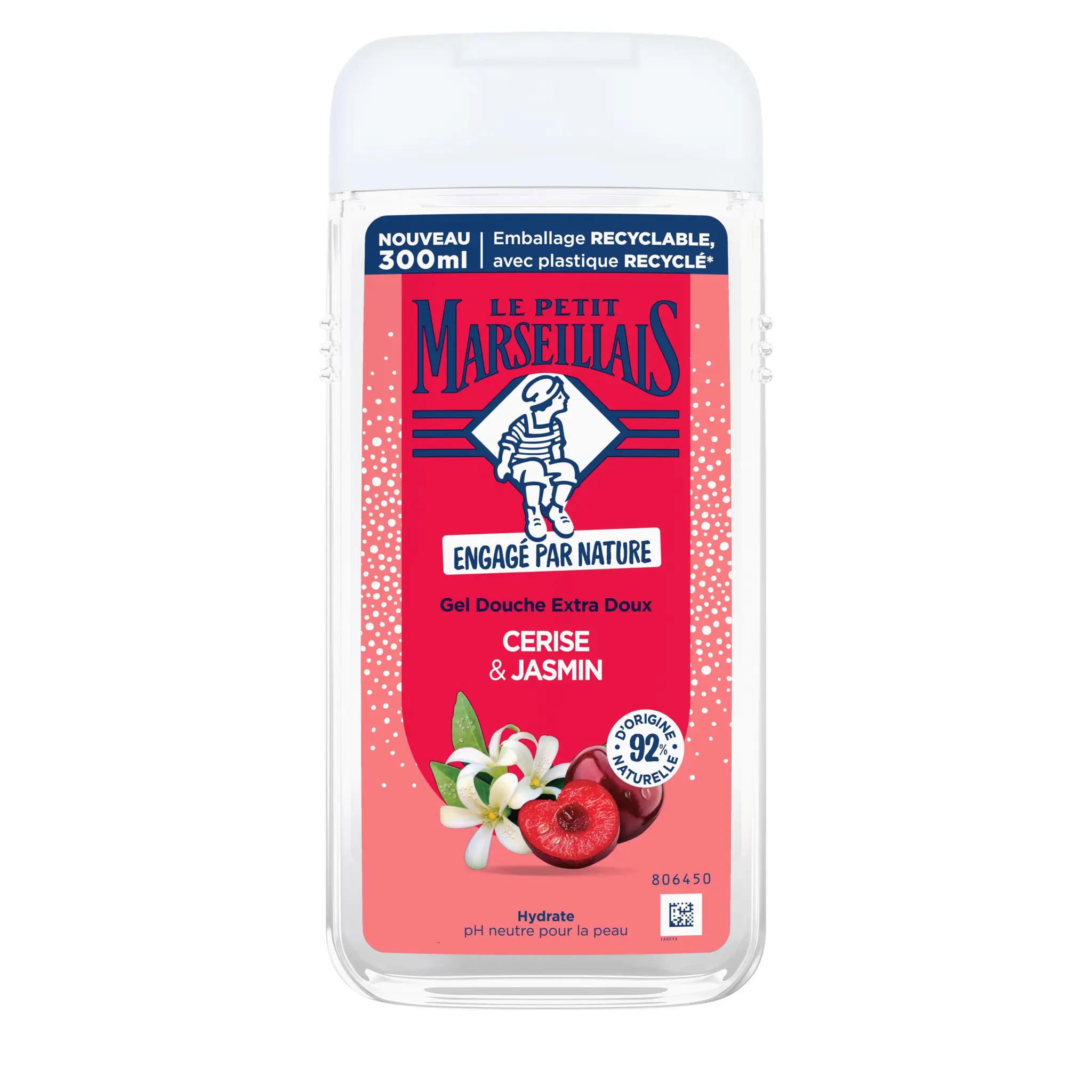 LE PETIT MARSEILLAIS Gel douche cerise jasmin