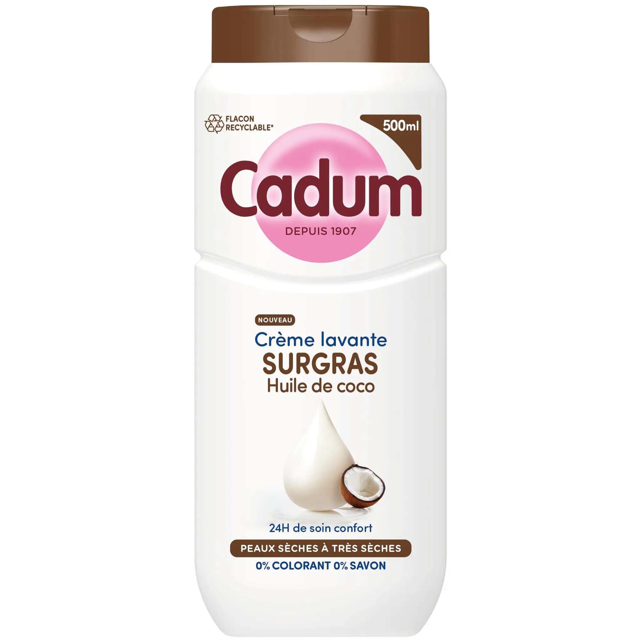 CADUM Crème lavante surgras huile de coco