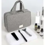 FRENCH TENDANCE Vanity trousse de toilette grise 27x18x8