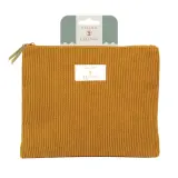 FRENCH TENDANCE Atelier Léonie pochette de toilette femme velours côtelé 21cm X 17cm