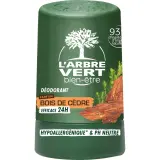 L'ARBRE VERT Déodorant bille homme 24h bois de cèdre