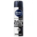 NIVEA MEN Déodorant spray 48h homme black & white