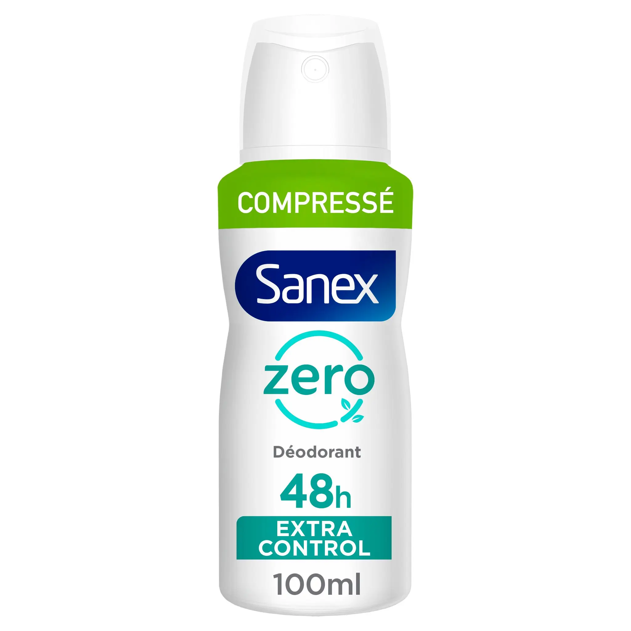 SANEX Zéro% Déodorant spray compressé extra control sans sels d'aluminium