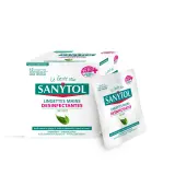 SANYTOL Lingettes mains désinfectantes individuelles au thé vert