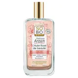 SO BIO ETIC Précieux Argan L'huile Rose de beauté sèche aux 4 huiles essentielles du Maroc pour visage, corps et cheveux